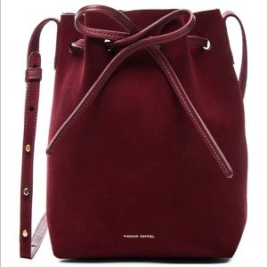 NWT Suede Mansur Gavriel Mini Bucket Bag in Rococo